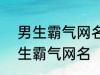 男生霸气网名2022最新版的 超酷男生霸气网名