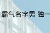 霸气名字男 独一无二的霸气名字男孩