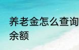 养老金怎么查询余额 养老金如何查询余额